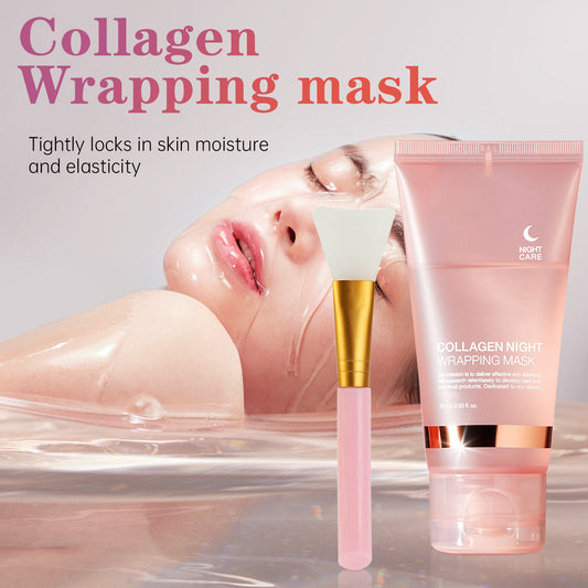 collagène hydrolysé coréen pour emballage de nuit masque facial pelable en verre sans pores